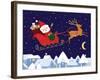 Santa & Reindeer-Teresa Woo-Framed Art Print