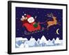 Santa & Reindeer-Teresa Woo-Framed Art Print