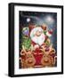 Santa Riding Sled-MAKIKO-Framed Giclee Print
