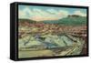 Santa Rita, New Mexico, View of the Open Pit Copper Mine near Silver City-Lantern Press-Framed Stretched Canvas