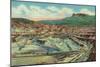 Santa Rita, New Mexico, View of the Open Pit Copper Mine near Silver City-Lantern Press-Mounted Art Print