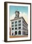 Santa Rosa, California - Exterior View of the Santa Rosa Bank-Lantern Press-Framed Art Print