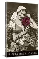 Santa Rosa, California, Woman with Grapes-null-Stretched Canvas