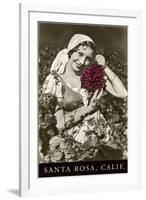 Santa Rosa, California, Woman with Grapes-null-Framed Art Print