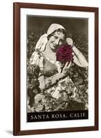 Santa Rosa, California, Woman with Grapes-null-Framed Art Print