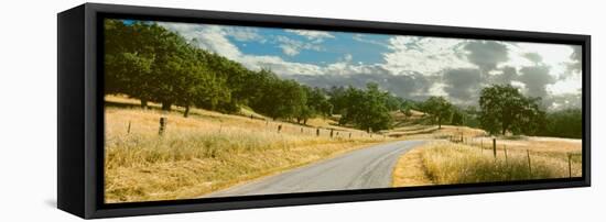 Santa Rosa Creek Road Passing Through Field, California State Route 46, California, Usa-null-Framed Stretched Canvas