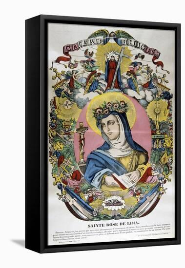 Santa Rosa of Lima, 19th Century-null-Framed Stretched Canvas