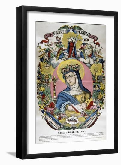 Santa Rosa of Lima, 19th Century-null-Framed Giclee Print