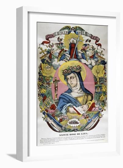 Santa Rosa of Lima, 19th Century-null-Framed Giclee Print