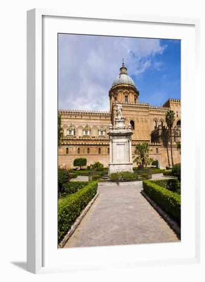 Santa Rosalia Statue in Front of Palermo Cathedral (Duomo Di Palermo)-Matthew Williams-Ellis-Framed Photographic Print