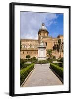 Santa Rosalia Statue in Front of Palermo Cathedral (Duomo Di Palermo)-Matthew Williams-Ellis-Framed Photographic Print