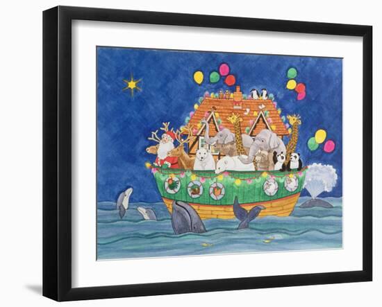 Santa's Ark-Linda Benton-Framed Giclee Print