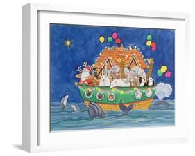 Santa's Ark-Linda Benton-Framed Giclee Print