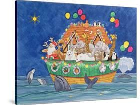 Santa's Ark-Linda Benton-Stretched Canvas