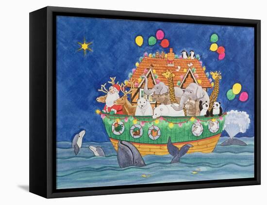 Santa's Ark-Linda Benton-Framed Stretched Canvas