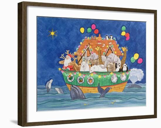 Santa's Ark-Linda Benton-Framed Giclee Print