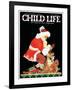 Santa's Bag - Child Life, December 1929-Tom Meade-Framed Giclee Print