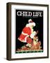 Santa's Bag - Child Life, December 1929-Tom Meade-Framed Giclee Print