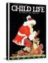 Santa's Bag - Child Life, December 1929-Tom Meade-Stretched Canvas