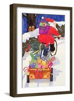 Santa's Bike-Linda Benton-Framed Giclee Print