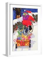 Santa's Bike-Linda Benton-Framed Giclee Print