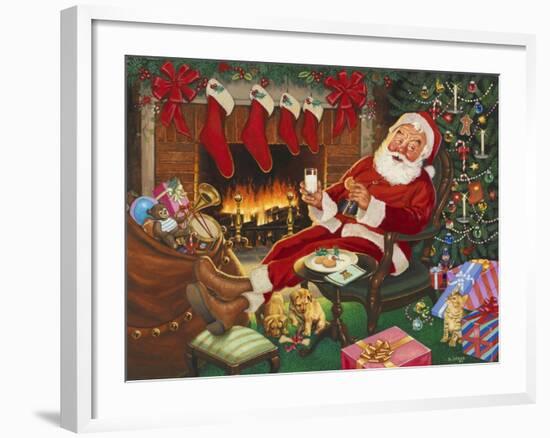 Santa’s Break-Ben Otero-Framed Giclee Print