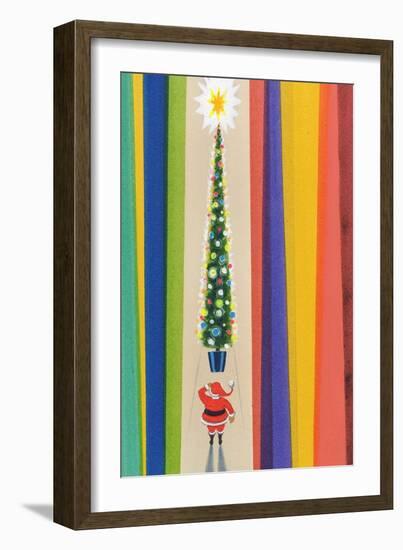 Santa's Christmas Tree-Stanley Cooke-Framed Giclee Print