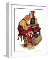 "Santa's Computer," December 1, 1982-Scott Gustafson-Framed Giclee Print