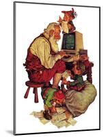 "Santa's Computer," December 1, 1982-Scott Gustafson-Mounted Giclee Print