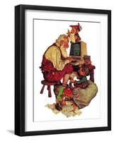 "Santa's Computer," December 1, 1982-Scott Gustafson-Framed Premium Giclee Print