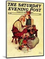 "Santa's Computer," Saturday Evening Post Cover, December 1, 1982-Scott Gustafson-Mounted Giclee Print