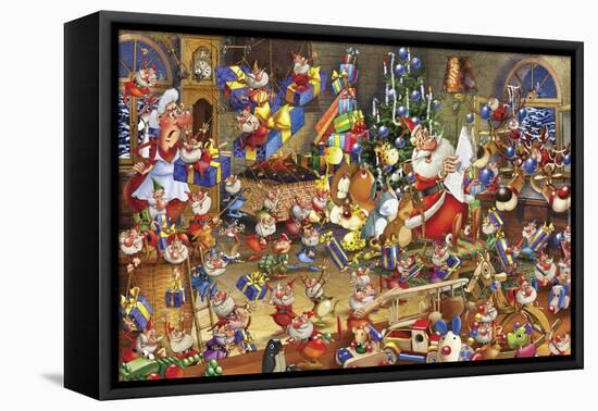 Santa's Elves-Francois Ruyer-Framed Stretched Canvas