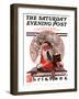 "Santa's Expenses" Saturday Evening Post Cover, December 4,1920-Norman Rockwell-Framed Giclee Print