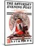 "Santa's Expenses" Saturday Evening Post Cover, December 4,1920-Norman Rockwell-Mounted Giclee Print
