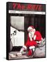 Santa's Gift-Charles Bracker-Framed Stretched Canvas