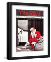 Santa's Gift-Charles Bracker-Framed Premium Giclee Print