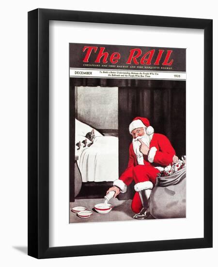 Santa's Gift-Charles Bracker-Framed Premium Giclee Print