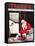 Santa's Gift-Charles Bracker-Framed Stretched Canvas