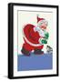 Santa's Green Gloves-null-Framed Art Print