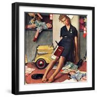 "Santa's Helper", December 27,1947-Norman Rockwell-Framed Premium Giclee Print