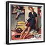 "Santa's Helper", December 27,1947-Norman Rockwell-Framed Giclee Print