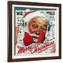 "Santa's in the News", December 26,1942-Norman Rockwell-Framed Giclee Print