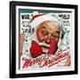 "Santa's in the News", December 26,1942-Norman Rockwell-Framed Giclee Print