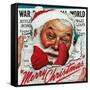 "Santa's in the News", December 26,1942-Norman Rockwell-Framed Stretched Canvas