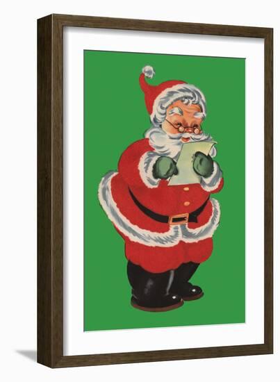 Santa's List-null-Framed Art Print