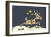 Santa's Reindeer-Margaret Wilson-Framed Giclee Print