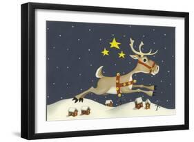 Santa's Reindeer-Margaret Wilson-Framed Giclee Print