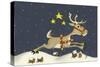 Santa's Reindeer-Margaret Wilson-Stretched Canvas