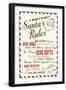 Santa's Rules Typography-Lantern Press-Framed Art Print