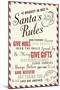 Santa's Rules Typography-Lantern Press-Mounted Art Print